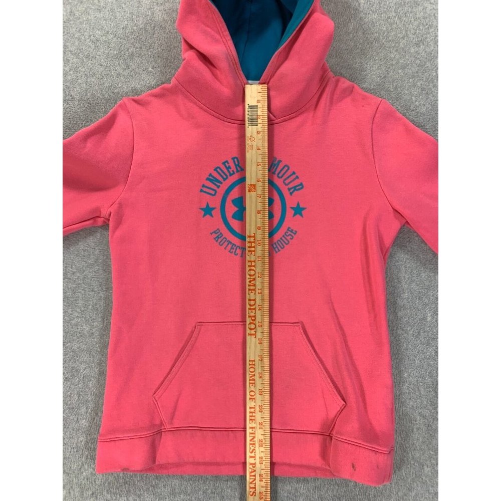 Under Armour Storm Loose Fit Hoodie Sweatshirt (Girl's XL) Pink - Picture 8 of 12